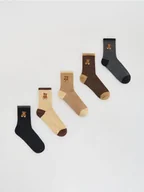 Skarpetki dla dzieci - Reserved - Skarpetki 5 pack - ciemnobrązowy - miniaturka - grafika 1
