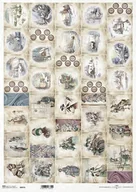 Kalendarze - PAPIER RYŻOWY decoupage A3 kalendarz adwentowy - miniaturka - grafika 1