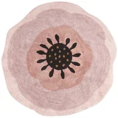 Dywany dla dzieci - Dywan okrągły bawełniany ø 140 cm różowy KHARAT - miniaturka - grafika 1