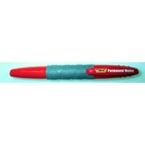 Bic Marker pemanentny Grip Pocket czerwony - Przybory szkolne - miniaturka - grafika 1