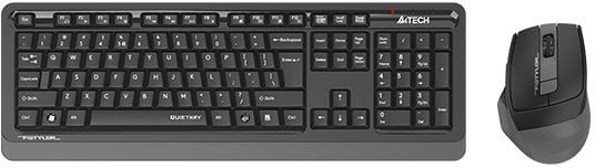 A4 Tech A4Tech A4tech FGS1035Q, bezprzewodowy biurowy zestaw klawiatura z myszą, szary