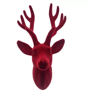 Głowa Renifera Dekoracja Do Powieszenia Bordowa 30Cm - Ozdoby bożonarodzeniowe - miniaturka - grafika 1