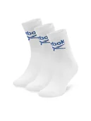Skarpetki damskie - Reebok Zestaw 3 par wysokich skarpet unisex R0255-SS24 (3-pack) Biały - miniaturka - grafika 1