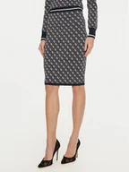 Spódnice - Guess Spódnica ołówkowa Lise W4BD53 Z37K0 Granatowy Slim Fit - miniaturka - grafika 1
