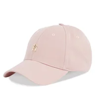 Czapki damskie - Czapka z daszkiem Tommy Hilfiger Elevated Chic Cap AW0AW17128 Różowy - miniaturka - grafika 1