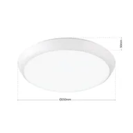 Lampy sufitowe - ORION Lampa sufitowa LED Maggy, Ø 25 cm, biała, CCT, IP65, pierścienie dekoracyjne - miniaturka - grafika 1