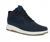 Botki męskie - Geox Męskie Trzewiki Granatowe Ze Skórą 41 Jib - miniaturka - grafika 1