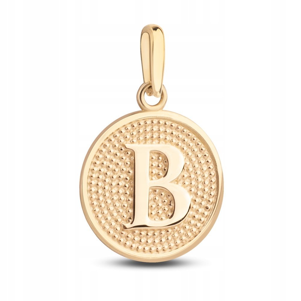 ZŁOTA WYJĄTKOWA ZAWIESZKA MEDALIK LITERKA B 333