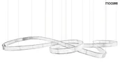 Lampy sufitowe - MOOSEE lampa wisząca WAVE 380 chrom - miniaturka - grafika 1