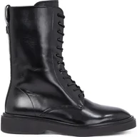 Botki damskie - Calvin Klein Skórzane botki - miniaturka - grafika 1