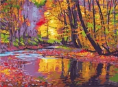 Malowanie po numerach - Jesienne Preludium - David Lloyd Glover - Obraz po numerach 30x40 - miniaturka - grafika 1