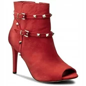 Botki damskie - Carinii Damskie Botki Klasyczne Skórzane 37 3e6g6* - miniaturka - grafika 1