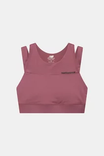 Bluzki damskie - NEW BALANCE Biustonosz sportowy - Różowy ciemny - Kobieta - L (L) - grafika 1
