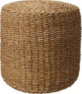 Pufy i podnóżki - vidaXL Home&Styling Puf okrągły, naturalny, 40x38 cm, trawa morska - miniaturka - grafika 1