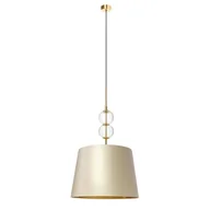 Lampy sufitowe - Kaspa Szampańska lampa wisząca ZOE 11105107 do jadalni nad stół abażur - miniaturka - grafika 1