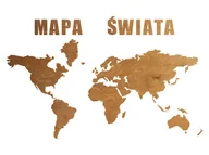Dekoracje domu - Dekoracja drewniana na ścianę Mapa świata - 1 komplet - miniaturka - grafika 1