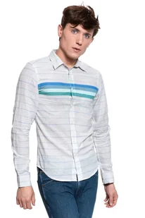 Koszula Wrangler Ls 1 Pkt Shirt Beige Melange W5F11Sxa9-M - Koszule męskie - miniaturka - grafika 1