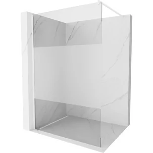 Mexen Kioto ścianka prysznicowa 80 x 200 cm, transparent/szron 8 mm, biała - Ścianki i drzwi prysznicowe - miniaturka - grafika 1