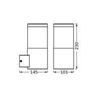Lampy ogrodowe - OSRAM Kinkiet zewnętrzny ENDURA CLASSIC EBRO, możliwość ściemniania, aluminiowy / szary / cynkowy, stal szlachetna, nowoczesny - miniaturka - grafika 1
