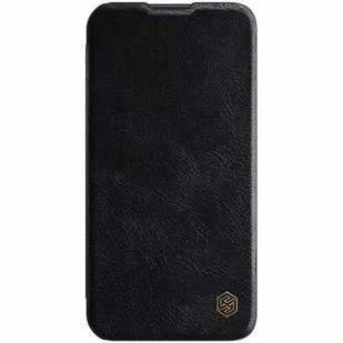 Nillkin Qin Leather Pro Case etui iPhone 14 Pro Max osłona na aparat kabura pokrowiec obudowa z klapką czarny - Etui i futerały do telefonów - miniaturka - grafika 1