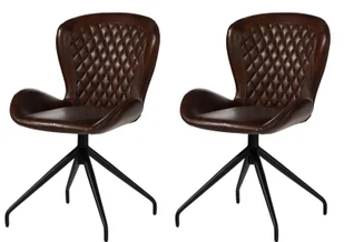 Krzesło Iron Label #112 Skóra Naturalna + Metal Komplet 2 Szt. B 8163 - Krzesła - miniaturka - grafika 1