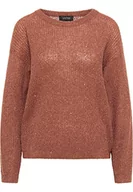 Swetry damskie - usha BLACK LABEL Damski sweter z okrągłym dekoltem, miedź różowa, XL-XXL - miniaturka - grafika 1