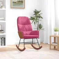 Fotele - vidaXL Fotel bujany, winna czerwień, tapicerowany aksamitem - miniaturka - grafika 1
