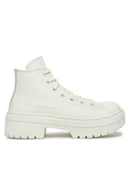 Botki damskie - Converse Botki Chuck Taylor All Star Lugged Heel Leather Platform A10370C Biały - miniaturka - grafika 1