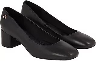 Czółenka - Tommy Hilfiger Damskie czółenka Essential Midheel Blocky Pump, Czarny, 39 EU - grafika 1