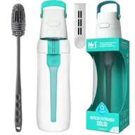 Butelki filtrujące - Bidon Butelka filtrująca wodę Dafi Solid 0,7 turkus + szczoteczka do mycia - miniaturka - grafika 1