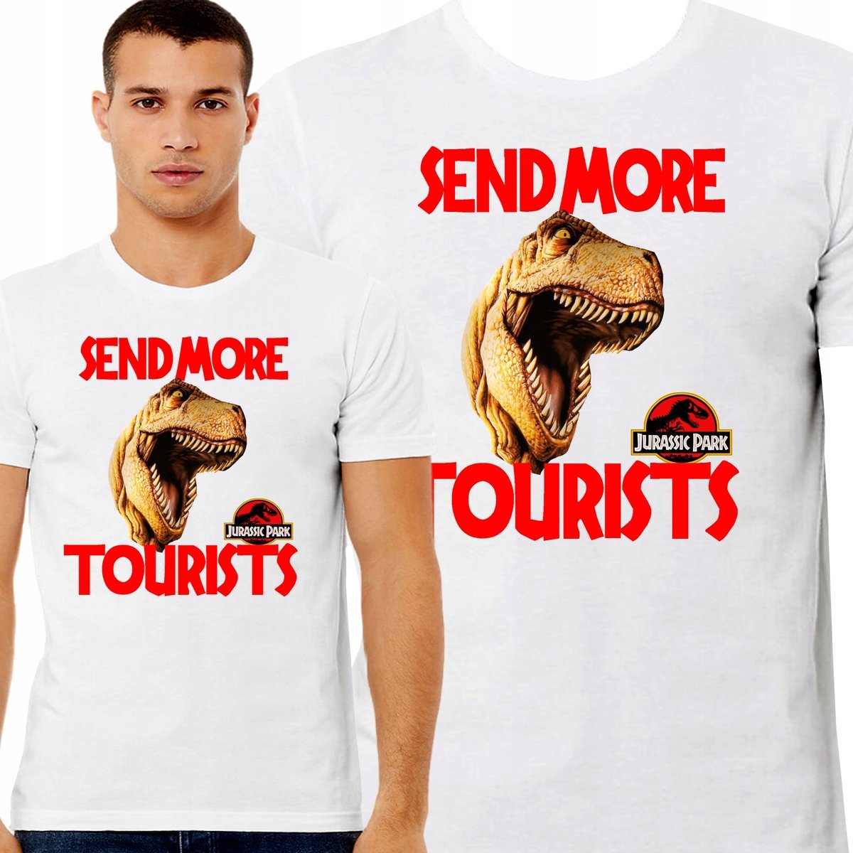 ŚMIESZNA KOSZULKA JURASSIC PARK DLA FANA FILMU PREZENT DINOZAUR XL 3438