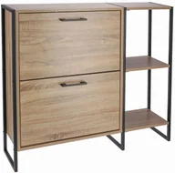Szafki na buty - Dwukomorowa loftowa szafka na buty z otwartymi półkami S9-L24 - miniaturka - grafika 1