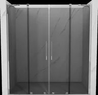 Ścianki i drzwi prysznicowe - Mexen Velar Duo drzwi prysznicowe rozsuwane 200 cm, grafit, chrom - 871-200-000-42-01 - miniaturka - grafika 1