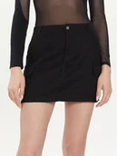 Spódnice - ONLY Spódnica mini Malfy-Caro 15310982 Czarny Regular Fit - miniaturka - grafika 1