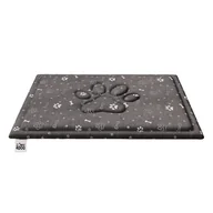 Legowiska dla psów - Legowisko dla psa miękkie (mata) małe 70x60 cm wodoodporne Kolor pokrowca: Srebrne łapki - miniaturka - grafika 1