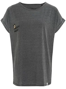 Recovered Damska koszulka Disney Mickey Mouse Off Centre Print Grey Marl Womens Boyfriend by M T-Shirt, M, grey marl, M - Koszulki i topy damskie - miniaturka - grafika 1