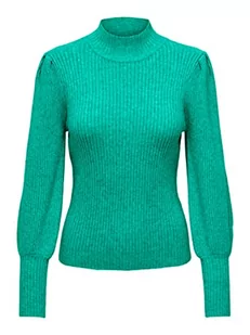 ONLY Damski sweter Onlkatia L/S Highneck KNT Noos, Marine Green/Szczegóły: melanż, XXL - Swetry damskie - miniaturka - grafika 1