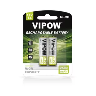 Vipow AKUMULATORKI R6 2600MAH NI-MH 2SZT BAT2003 BAT2003 - Ładowarki i akumulatory - miniaturka - grafika 1