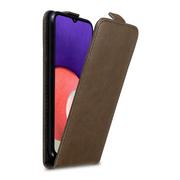 Etui i futerały do telefonów - Pokrowiec Do Samsung Galaxy A22 5G w Etui BRĄZOWA KAWA  Flip Case Cover Obudowa Ochronny Cadorabo - miniaturka - grafika 1