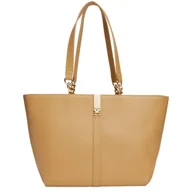 Torebki damskie - Torebka damska Tommy Hilfiger Heritage Tote brązowa shopperka - miniaturka - grafika 1