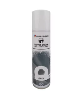 Food Colours Spray velvet zamsz Szary  250ml - Dodatki do ciast w proszku - miniaturka - grafika 1