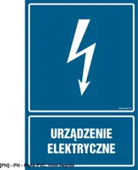Tablice BHP - SIGNPROJECT HG016 - Urządzenie elektryczne 500x750 - miniaturka - grafika 1