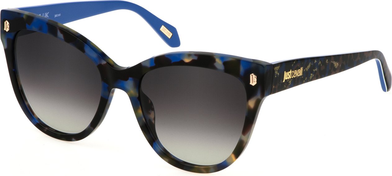 Damskie okulary przeciwsłoneczne Just Cavalli SJC043 09UV AVANA MARRONE/BLU 55/18/140