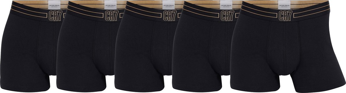 Bokserki męskie CR7 Basic Trunk 5 par black/gold S
