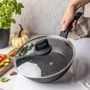 PATELNIA MARMURKOWA Z POKRYWĄ KLAUSBERG 24cm KB-7666 - Patelnie - miniaturka - grafika 5