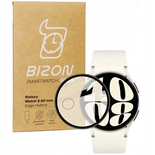 Szkło hybrydowe Bizon Glass Watch Edge Hybrid dla Galaxy Watch 6 40mm, czarne - Akcesoria do smartwatchy - miniaturka - grafika 1