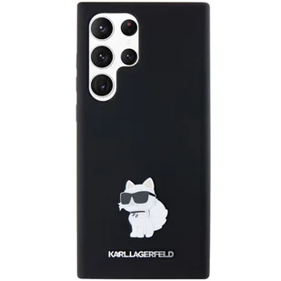 Karl Lagerfeld KLHCS23LSMHCNPK S23 Ultra S918 czarny/black hardcase Silicone Choupette Metal Pin - Etui i futerały do telefonów - miniaturka - grafika 9