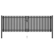 Akcesoria do ogrodzeń - VidaXL Brama ogrodzeniowa, stalowa, 4 x 1,5 m, antracytowa 146334        VidaXL VidaXL - miniaturka - grafika 1