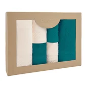 Ręczniki - Zestaw 6 ręczników Solano Krem + Ciemny Turkus Darymex - miniaturka - grafika 1