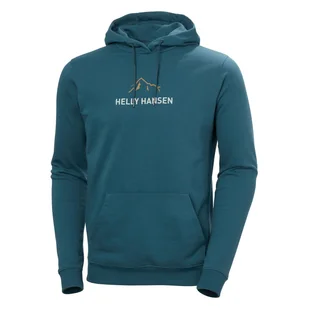 Męska Bluza HELLY HANSEN F2F ORGANIC COTTON HOODIE 2.0 63426_454 – Turkusowy - Bluzy męskie - miniaturka - grafika 1